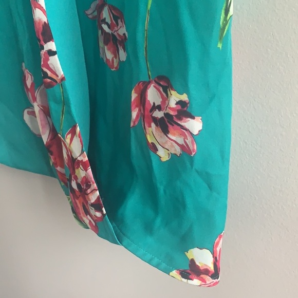 Parker Floral Print Silk Wrap Front Tank - Picture 9 of 16